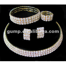 Rhinestones wedding Bridal jewelry set (GWJ12-038)